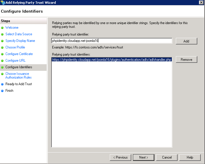 Configure Identifiers