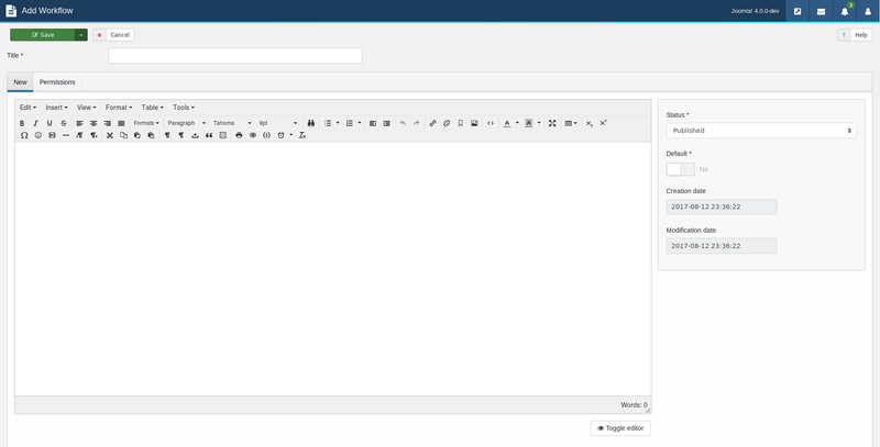 Add new Workflow