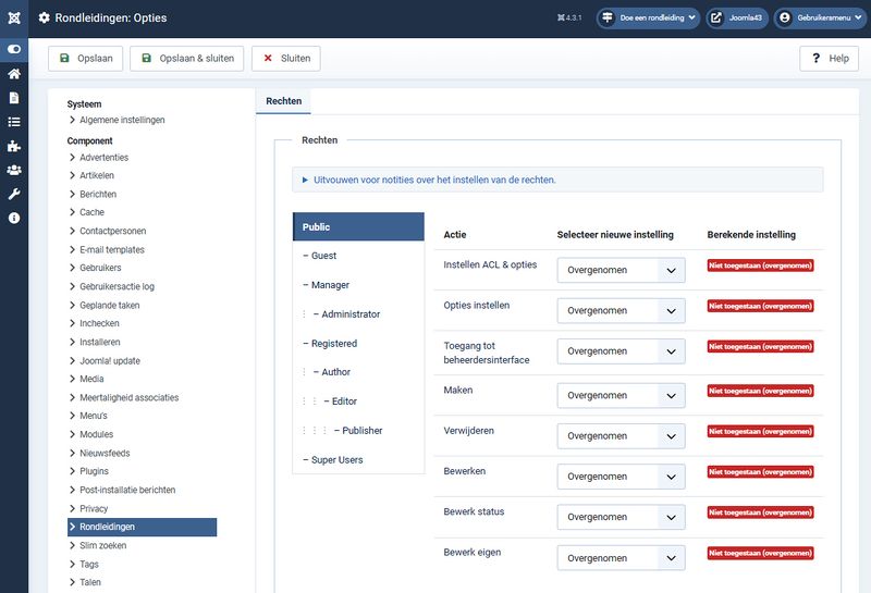 Global configuration options
