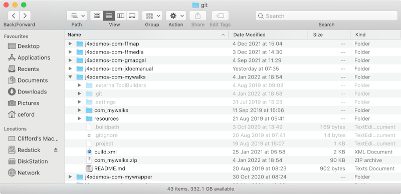 Project folders