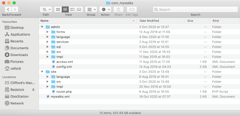 Project folders