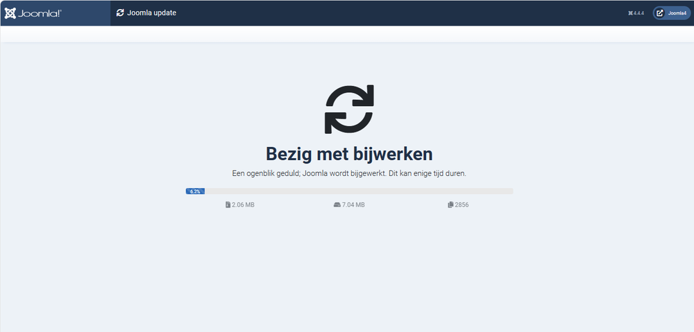 Update bezig